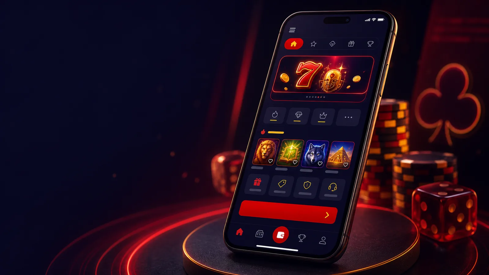 Slota Casino Application Smartphone mobile Casino Lobby Slota Casino Application auf dem Smartphone mit mobiler Casino-Lobby