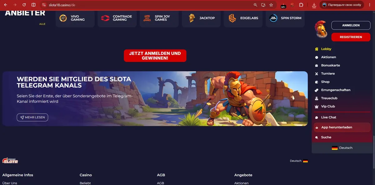 Slota Casino Provider Übersicht mit Software Studios